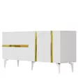 Konsolbord Hanah Home Vania Vit Guld Spånskiva 150x40x79 cm - Byråer och skåp - 8684282612872 - 5