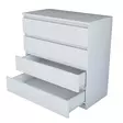 Byrå Hanah Home BE102 Vit Spånskiva 80x97,8x47 cm - Byråer och skåp - 8684282480662 - 7