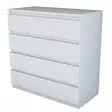 Byrå Hanah Home BE102 Vit Spånskiva 80x97,8x47 cm - Byråer och skåp - 8684282480662 - 6