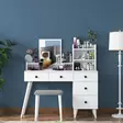 Sminkbord Hanah Home BJ101 Vit Spånskiva 125x93,8x40 cm - Toalettbord - 8683742031642 - 4
