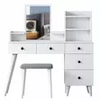 Sminkbord Hanah Home BJ101 Vit Spånskiva 125x93,8x40 cm - Toalettbord - 8683742031642 - 1