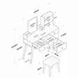 Sminkbord Hanah Home BJ101 Vit Spånskiva 125x93,8x40 cm - Toalettbord - 8683742031642 - 10