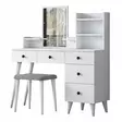 Sminkbord Hanah Home BJ101 Vit Spånskiva 125x93,8x40 cm - Toalettbord - 8683742031642 - 6