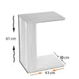 Sidobord Hanah Home Pasific C Vit Svart Spånskiva 30x61x43 cm - Sidobord och extrabord - 8681875880632 - 1