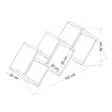 Vägghylla Hanah Home Galaxy Vit Spånskiva 102x42x20 cm - Vägghyllor - 8683742131212 - 6
