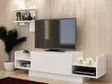 TV-bänk Hanah Home Bahar Vit Spånskiva 120x36x31,5 cm - TV-bänkar - 8681181979662 - 3