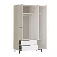 Garderob Hanah Home On15W Vit Spånskiva 112,2x195,6x55 cm - Garderober - 8684282369622 - 6