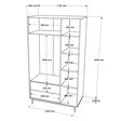 Garderob Hanah Home On15W Vit Spånskiva 112,2x195,6x55 cm - Garderober - 8684282369622 - 8
