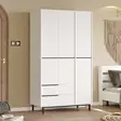 Garderob Hanah Home On15W Vit Spånskiva 112,2x195,6x55 cm - Garderober - 8684282369622 - 3