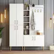 Hallmöbel Hanah Home Viyana Da Vit Guld Spånskiva 150x202x35 cm - Hallskåp - 8684282465782 - 6