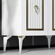 Konsolbord Hanah Home Capri Vit Guld Spånskiva 75x79x40 cm - Byråer och skåp - 8683742835882 - 5