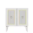 Konsolbord Hanah Home Capri Vit Guld Spånskiva 75x79x40 cm - Byråer och skåp - 8683742835882 - 9