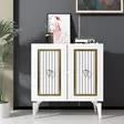 Konsolbord Hanah Home Capri Vit Guld Spånskiva 75x79x40 cm - Byråer och skåp - 8683742835882 - 2
