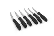 Knivset (6 delar), svart/silver, 25,5 x 9 x 1,3 cm, tåligt, stilrent - Knivar och saxar - 8683342992992 - 1
