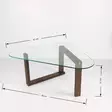 Soffbord Hanah Home S302 Valnöt Massivt Trä Härdat Glas 96x41x81 cm - Soffor - 8682870558502 - 11