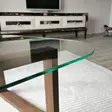 Soffbord Hanah Home S302 Valnöt Massivt Trä Härdat Glas 96x41x81 cm - Soffor - 8682870558502 - 9