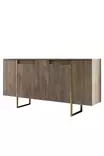 Vardagsrumsmöbelset Hanah Home Luxe Valnöt Guld Spånskiva 160x35x80 180x30x50 90x60x40 cm - Möbler - 8684282178262 - 13
