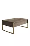 Vardagsrumsmöbelset Hanah Home Luxe Valnöt Guld Spånskiva 160x35x80 180x30x50 90x60x40 cm - Möbler - 8684282178262 - 14