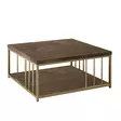 Soffbord Hanah Home Zenn Valnöt Guld Spånskiva 90x90x40 cm - Soffbord - 8683743791262 - 1