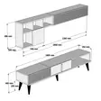 TV-bänk Hanah Home Milan Valnöt Spånskiva 180x40x35 cm - TV-bänkar - 8681875828092 - 7