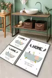 Badrumsmatta Set Mijölnir Flerfärgad 100% Polyester Antibakteriell Halkfri Digitaltryck 50x60 cm & 60x100 cm - Badrumsmattor och våtrumsmattor - 8683743997992 - 2