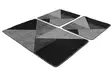Badrumsmatta Set Mijölnir Flerfärgad 100% Polyester Antibakteriell Halkfri 50x60 cm & 60x100 cm - Badrumsmattor och våtrumsmattor - 8683342801492 - 1