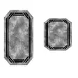 Badrumsmatta Set Mijölnir Grå Svart 100% Polyester Halkfri Antibakteriell Maskintvättbar 50x60 cm & 60x100 cm - Badrumsmattor och våtrumsmattor - 8682870988262 - 1