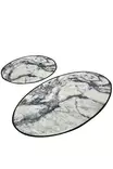 Badrumsmatta Set Mijölnir Flerfärgad 100% Polyester Antibakteriell Halkfri Maskintvättbar 50x60 cm & 60x100 cm - Badrumsmattor och våtrumsmattor - 8681875666342 - 1