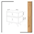 Sängbord Hanah Home Leija Ek Spånskiva 50x59x40 cm - Nattduksbord - 8681875207422 - 4