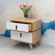 Sängbord Hanah Home Leija Ek Spånskiva 50x59x40 cm - Nattduksbord - 8681875207422 - 3