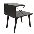 Sängbord Hanah Home Cross Antracit Spånskiva 50x55x40 cm - Nattduksbord - 8683342427562 - 1