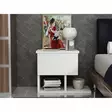 Sängbord Hanah Home Yasso Vit Spånskiva 46,8x36,8x33 cm - Nattduksbord - 8681181980712 - 2