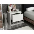 Sängbord Hanah Home Yasso Vit Spånskiva 46,8x36,8x33 cm - Nattduksbord - 8681181980712 - 4