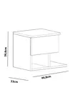 Sängbord Hanah Home Yasso Vit Spånskiva 46,8x36,8x33 cm - Nattduksbord - 8681181980712 - 1