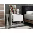 Sängbord Hanah Home Yasso Vit Spånskiva 46,8x36,8x33 cm - Nattduksbord - 8681181980712 - 3