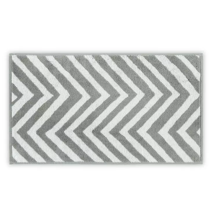 Handduk Mijölnir Vit Grå Chevron 100% Bomull 40x71 cm - Handdukar - 8683342188722 - 1