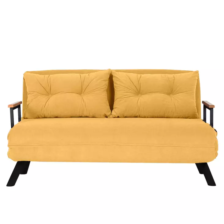 2-sits bäddsoffa Atelier del Sofa Sando Mustard Polyester 133x85x81 cm - Bäddsoffor - 8683342998802 - 1