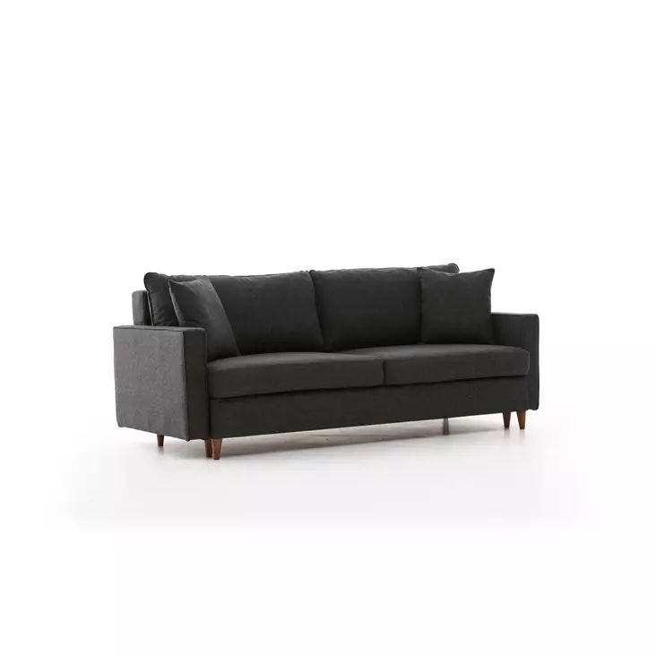 3-sits bäddsoffa Atelier del Sofa Eva Antracit Polyester 210x90x82 cm - Bäddsoffor - 8683743274352 - 1