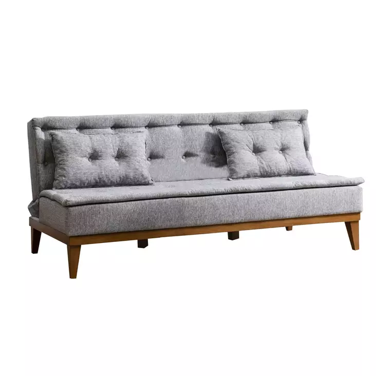 3-sits bäddsoffa Atelier del Sofa Fuoco Grå Linne 180x80x78 cm - Bäddsoffor - 8681875323832 - 1