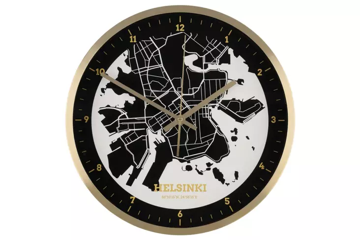 4Living City helsinki Sein=C3=A4kello 30 cm 1 - Väggklockor - 6410413316072 - 1