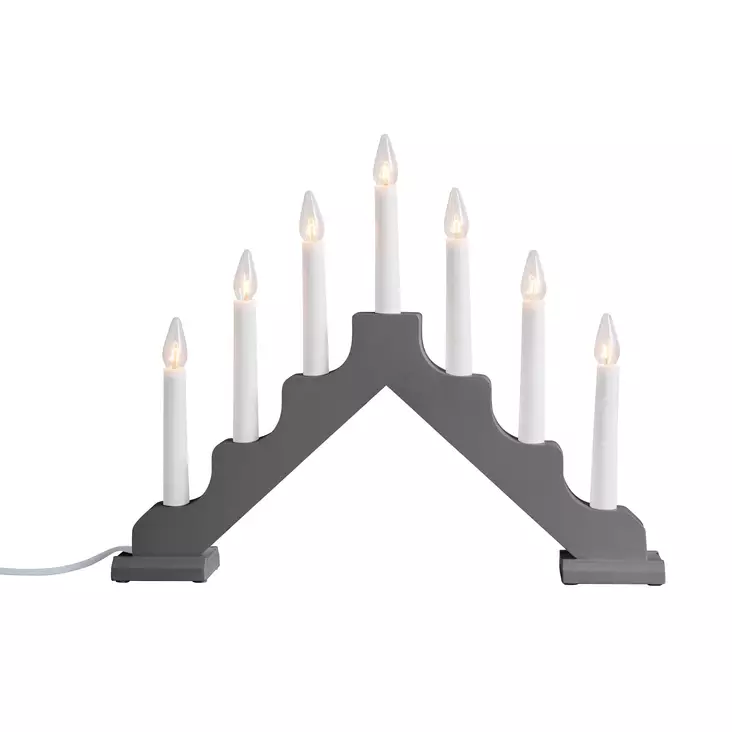 Aina A-Kynttelikk=C3=B6 7-OS. harmaa - Ljusstakar - 6435200299512 - 1