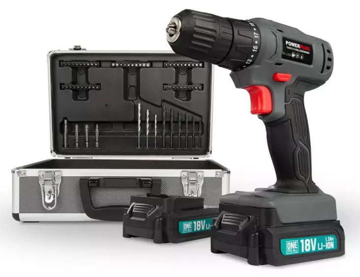 Akkuporakone srj 18V 143 os Powerplus - Batteridrivna borrmaskiner och skruvdragare - 5400338076442 - 1