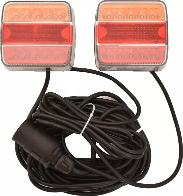 Arctic Trailer 12v 2,5m/7m 5-polig LED-bakljusset med magnetfäste - Släpvagnsljus och elartiklar - 6438014210032 - 1