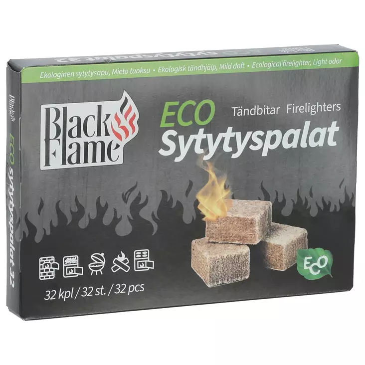 Black Flame Eco Tändbitar 32 st - Tändare, tändmaterial, gaser - 6438014333762 - 1