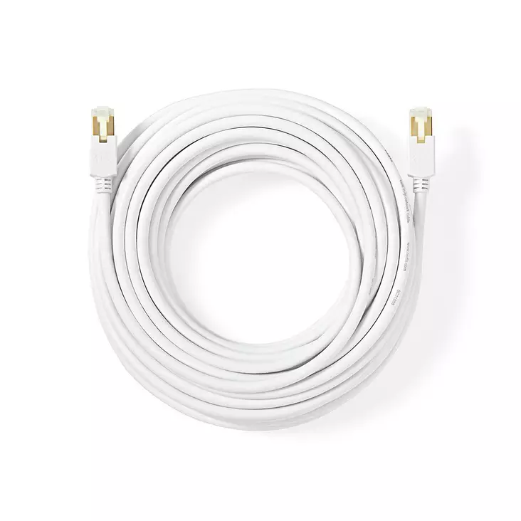 CAT6 Nätverkskabel | RJ45 hane | RJ45 hane | F/UTP | 10.0 m | Rund | LSZH / PVC | Vit | Kartong med fönster - Dator och nätverk - 5412810302482 - 1