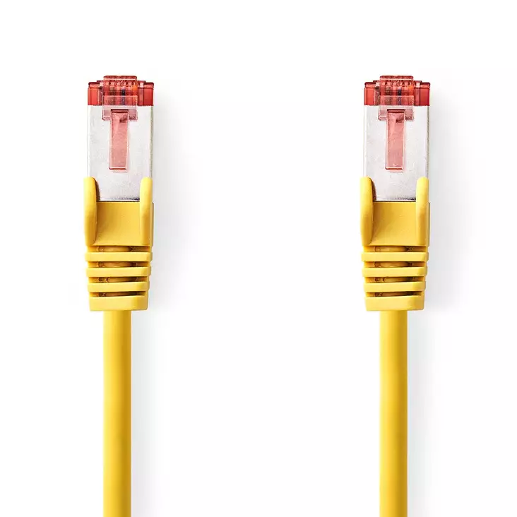 CAT6 Nätverkskabel | RJ45 hane | RJ45 hane | S/FTP | 1.50 m | Rund | LSZH | Gul | Label - Dator och nätverk - 5412810424092 - 1