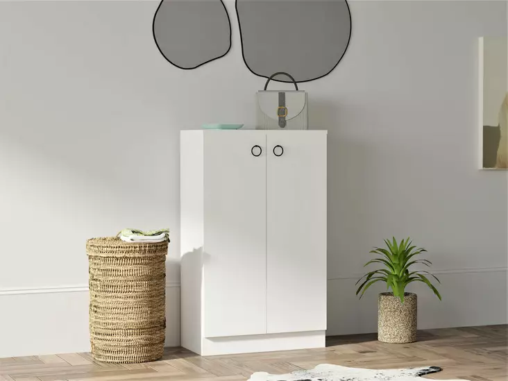 Förvaringsskåp Hanah Home Defne Vit Spånskiva 60x100x31,6 cm - Skåp och byråer - 8683342740142 - 1
