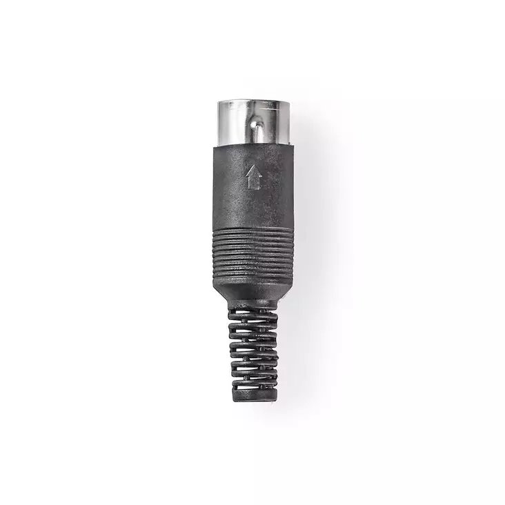 DIN-kontakt | Rak | Hane | Nickelplaterad | Twist-On | Kabel input diameter: 6.0 mm | PVC | Svart | 25 st. | Plastpåse - Ljudkontakter och pluggar - 5412810300112 - 1