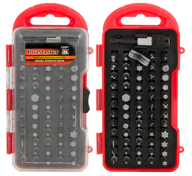 Specialbits sats 61 delar - Skruvbits och hållare - 6420286833712 - 1