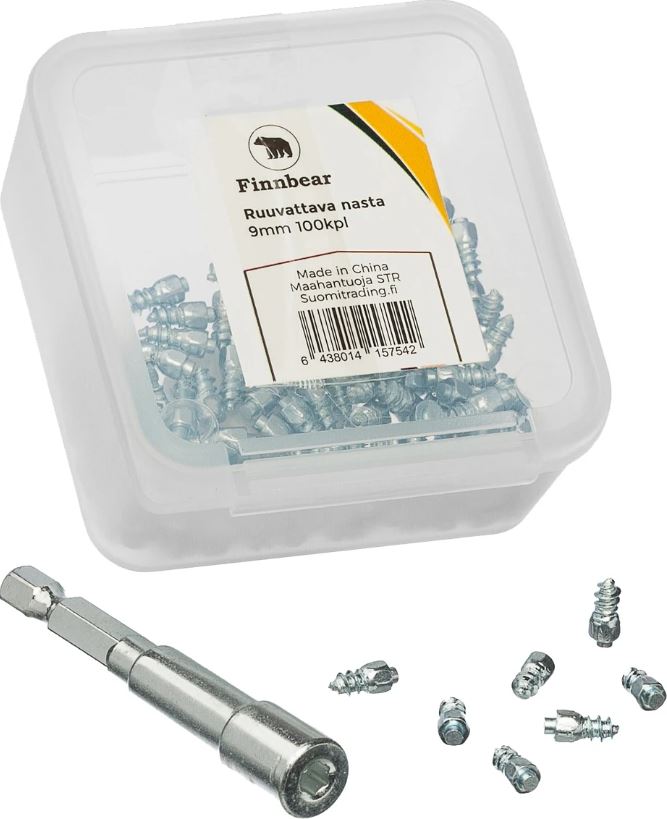 J=C3=A4=C3=A4nasta ruuvattava 9 mm 100 kpl - Isdubbar och snökedjor - 6438014157542 - 1